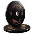 PNGCNG Weight Plates Rubber Bumper Plates 2 Inch Steel Insert 15lb