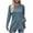 Blue, variant on Womens Tops Casual Solid Crewneck Long Sleeve Tunic Pullover Side Split Sweatshirts