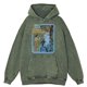 thumbnail image 4 of Sudadera con capucha estilo hip hop para hombre, holgada, de gran tamaño, con lavado desgastado, estilo retro, para hacer nuevas amistades, 100 % algodón, 4 of 4