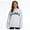 Light gray with blue text, variant on Unisex Classic High Collar Cotton Athletic Sweatshirt, Oversized Loose Fit Embroidered PARKE Long Sleeve Casual Pullover Tops