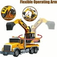 thumbnail image 2 of Large Crane Truck Toy for 3+ Years Old Boys Girls, Kids Construction Toys with Sound and Light Friction Powered Transport Truck Crane Vehicle Toy for Toddler Christmas Birthday Gifts, 2 of 7