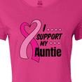 thumbnail image 4 of Inktastic Breast Cancer Awareness I Support My Auntie with Pink Ribbon Women's T-Shirt, 4 of 5