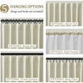 thumbnail image 3 of Black Out Curtains 102 Inch Length for Bedroom Living Room Thermal Insulated Blackout Curtain with Rod Room Darkening Natural Linen Drapes for Patio Sliding Door Drape, 3 of 15