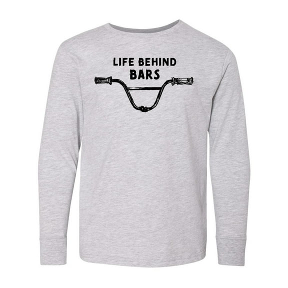 Inktastic Life Behind Bars BMX Long Sleeve Youth T-Shirt