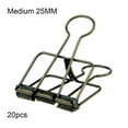 thumbnail image 4 of maskred 20 Pieces Metal Paper Clip Hallow Electroplated Anti-rust Solid Color School Office File Examination Papers Clips Bronze 25mm, 4 of 6