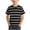 #0017-Black, variant on Kids Striped T-Shirt Cotton Trendy Regular Fit Round Neck Short Sleeve Durable Air-Permeable Outerwear Top for Summer Travel Outdoor Riding Weekend Picnic Daily Outfit 1-12Y