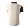 thumbnail image 6 of Men's Vintage Waffle Shirt Short Sleeve Button Down Summer Colorblock Beach Work Shirts, 6 of 6