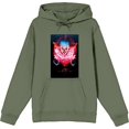 thumbnail image 5 of It Chapter 2 Pennywise Glow Fan Poster Adult Olive Long Sleeve Hoodie-Large, 5 of 7