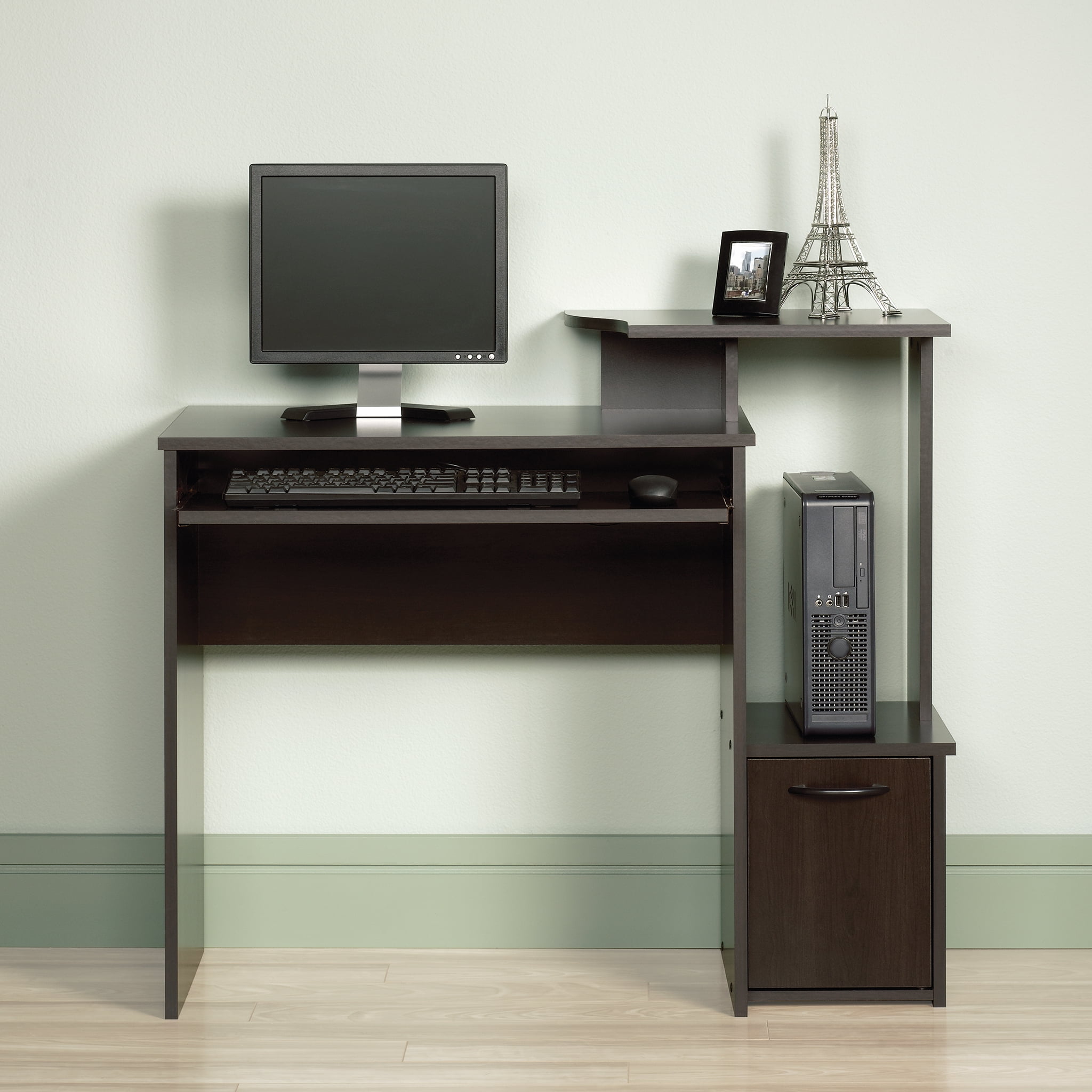 Sauder Beginnings Computer Desk Cinnamon Cherry Finish Walmart