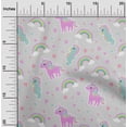 thumbnail image 2 of oneOone Rayon Light Gray Fabric Kawai Craft Projects Decor Fabric Printed By The Yard 56 Inch Wide-DB, 2 of 5