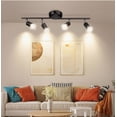 thumbnail image 1 of Iluminación De Riel Moderna Led Decorativas De 4 Luces Modelo Negro, 1 of 4