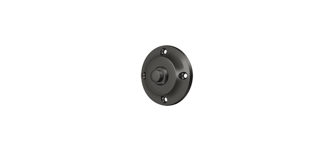 Deltana BBR213U10B Round Contemporary Bell Button, Oil Rubbed Bronze - Solid