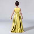 thumbnail image 5 of XXWXYD Little Juniors Girl Long Bridesmaid Dress Wedding Flower Girls Formal Pageant Par𝗍y Dresses Chiffon Sleeveless Princess Gown Evening Reception, 5 of 6