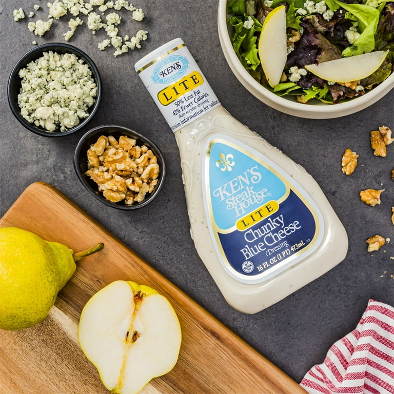 Ken's Steak House Lite Blue Cheese Salad Dressing 16 fl oz with