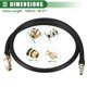 thumbnail image 5 of Adaptador de manguera de inflador de aire universal de 100 cm de longitud, manguera de extensión para válvula de neumático, 5 of 7