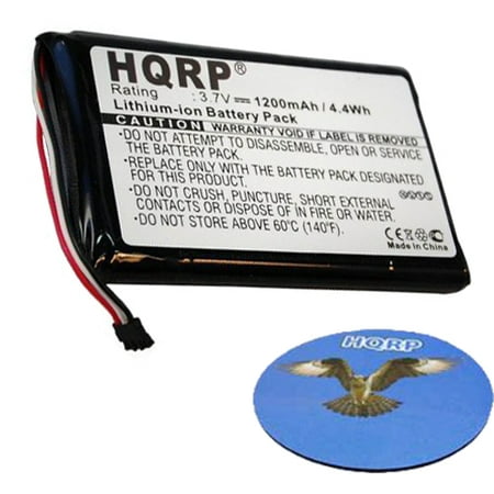 HQRP 1200mAh Battery for GARMIN NUVI 2495LMT 2405 2415 2415LM 2415LT 190-01355-50 2445 2445LM 2445LMT 2475LT 2495 2495LT 2555 2555LMT 2555LT 2445LT 2595 2595LMT GPS Navigator + HQRP (Garmin Nuvi 2595 Best Price)