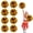Black+Gold, variant on 10 Pcs Cheerleading Pom Poms, Cheerleader Pompoms with Finger Holes,Fit for Team Spirit Sports Dance Cheering
