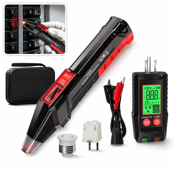 Circuit Breaker Finder with LCD Display,3-in-1 Breaker Finder and GFCI Outlet Tester,Circuit Tester,for Home Workshop