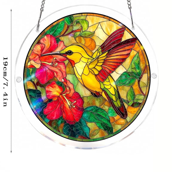 Fmbmuo Acrylic Puzzle Suncatcher Window Hanging Decor Colorful Sun Catcher Ornament for Women Living Room Garden Art Gift