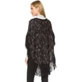 thumbnail image 2 of Ella Moss Women's Negev Poncho, Black, Medium/Large, 2 of 5