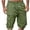 Green, variant on jjayotai Men's Shorts for Summer Men Casual Fashion Solid Shorts With Multi-pocket Button Zipper Elastic Waist Shoort Pants