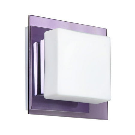 

1WS-773591-LED-CR-Besa Lighting-Alex - 5.5 Inch 5W 1 LED Mini Wall Sconce Chrome Opal/Amethyst