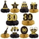 thumbnail image 1 of Gexolenu 10 Piezas Centros De Mesa De Panal De 30 Cumpleaños Oro Negro Saludos A 30 Años Centros De Mesa De Cumpleaños Adornos De Mesa Para Decoraciones De 30 Cumpleaños 30 Fabulosos Suministros De De, 1 of 3
