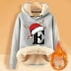 thumbnail image 2 of WILLBEST Sudadera Deportiva para Mujer, con Estampado de Letras Navideñas, de Lana, Cálida, Ideal para El Invierno Modelo 860 Grande, 2 of 4