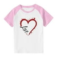 thumbnail image 3 of Blusas y camisas de manga corta con cuello redondo para niños y niñas, blusa de manga corta con estampado de cuello redondo, 3 of 7