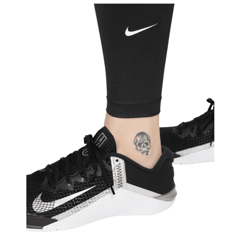 Women Nike Essential Compression Tights Sz S Small White Black Zebra CV8597  100