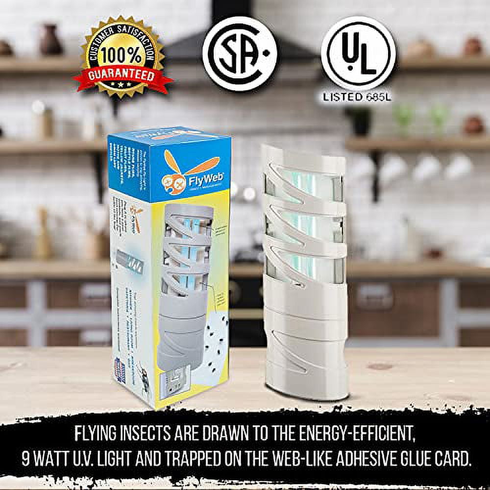 FlyWeb UV Fly/Insect Trap Kit - Indoor Residential & Commercial Areas