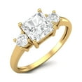 thumbnail image 3 of Mooneye 1.50 Ctw Square Moissanite Diamond 925 Sterling Silver Gold Vermeil Women Gifts Ring, 3 of 3