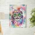 thumbnail image 2 of Hippie American Shorthair Portrait Watercolor Tie-Dye Vintage Styles Vertical Matte Canvas Poster Cat Lover Kitten Owner Gifts Wall Art Home Decor - 00014, 2 of 5