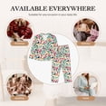 thumbnail image 7 of Vsdgher Colorful Spots Pajamas Set Long Sleeve Sleepwear Womens Button Down Nightwear Pj Sets-Small, 7 of 7