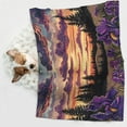 thumbnail image 3 of JUNZAN Waterproof Pet Blanket Dog Blankets, Starry Night Purple Irises Pattern Printing Super Soft Warm,Urine Proof Washable Pet Blanket, 3 of 5