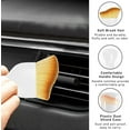 thumbnail image 3 of 2PCS Car Interior Dust Brush, Soft Scratch Free Auto Detailing Brushes, Universal Vehicle Interior Cleaning Tool for Automotive Dashboard, Air Vents, Leather (Brown & Black), 3 of 10