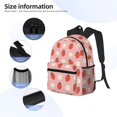 thumbnail image 5 of Haiem Strawberry Lightweight Backpack for School, Classic Basic Water Resistant Casual Daypack for Travel with Bottle Side Pockets, 5 of 8