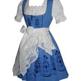 thumbnail image 2 of Dirndl Trachten Haus 3 Piece Short Sky Blue German Oktoberfest Dirndl Dress 6, 2 of 8