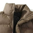thumbnail image 5 of IYTR Mens Puffer Jacket Stand Collar Zip Up Down Jackets Long Sleeve Stand Collar Winter Warm Coats with Pockets (Coffee,XXL), 5 of 8