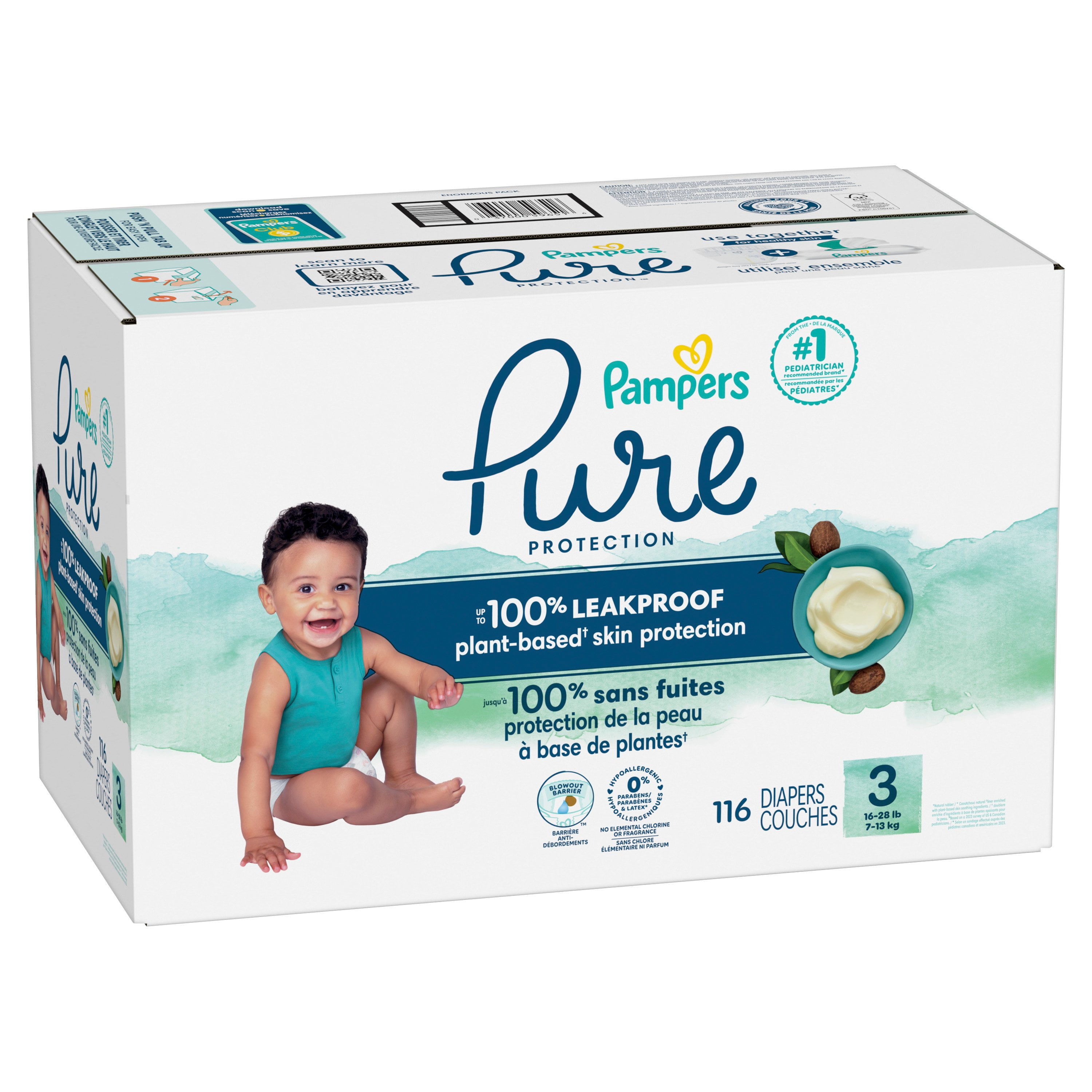 Pampers Pure Protection Diapers, Size 3, 116 Count (Select for More Options)