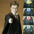 Harry Potter Magic Cape Cosplay Costume + Tie Adult Kids Harry Potter
