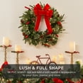 thumbnail image 2 of Best Choice Products 24in Pre-Lit Battery Powered Christmas Wreath Decoration w/ 70 Lights, 96 PVC Tips, Ribbons, 2 of 7