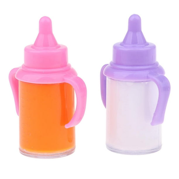 Bouteille de lait liquide disparaissant jouet à boire pour poupées  nouveau-nées 2 pièces