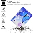 thumbnail image 4 of Allytech Wallet Case for iPad Mini 6th Gen 2021(8.3 inch), Drop Proof PU Leather TPU Back Smart Auto Sleep Wake Flip Stand Wallet Case with Card Slots for A2567/ A2568/ A2569, Blue Butterfly, 4 of 6