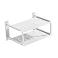 thumbnail image 3 of Luzkey 2 Layers Projector Shelf Wall Mount Router Shelf Projector Holder Home Organizer Storage Box for Socket Bedroom Player Office White, 3 of 8