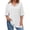 White, variant on Plus Size Solid Color V-neck Loose Blouse Short Sleeved Casual Loose Tops