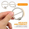 thumbnail image 6 of Beaupretty 6Pcs Clothes Buckle Clips Alloy Rings for T Shirts Scarves and Shawls, 6 of 6
