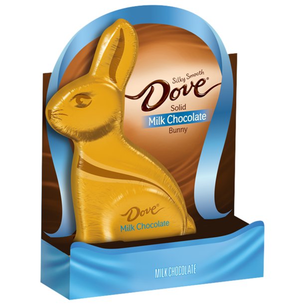DOVE Solid Milk Chocolate Bunny, Easter candy, 4.5 oz.