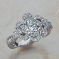 Head ornament Flower Shape Full Diamond Ring For Women Fashion Jewelry