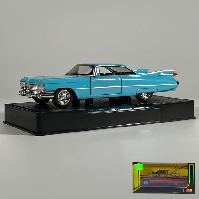 1:32 Cadillac Eldorado Biarritz Voiture Classique Rétro Modèle Réduit en Alliage Voiture Ventes Magasin Réception Décoration Cadeau Boîte Bleue